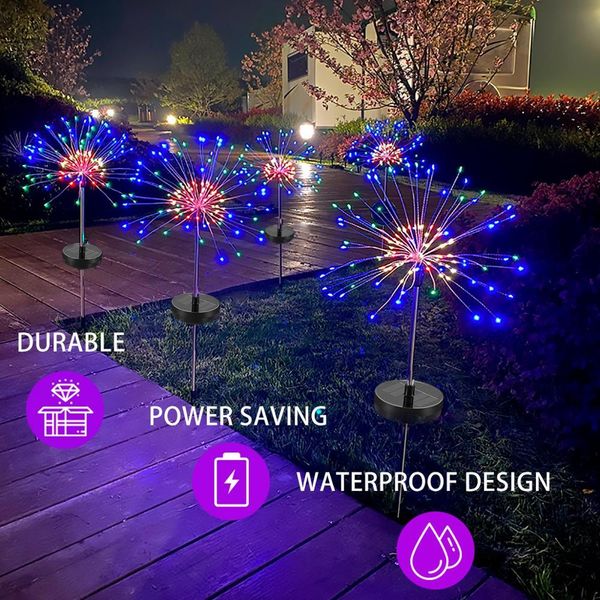 

fengrise 120 led light garden remote control solar lights waterproof lighting glow in the dark garden decoration for walkways wmtfse