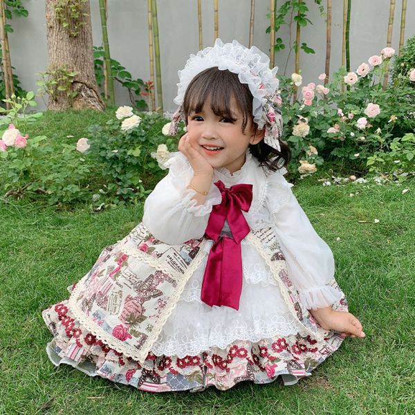 

children's lolita girls' cloth skirt baby princs autumn drs seom1k3l2azs, Red;yellow