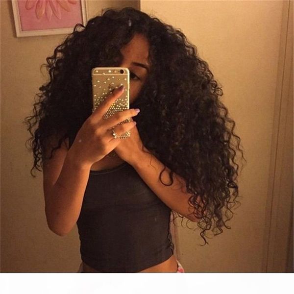 

8a glueless silk full lace wigs with natural hairline lace front wig curly natural hair ing, Black;brown