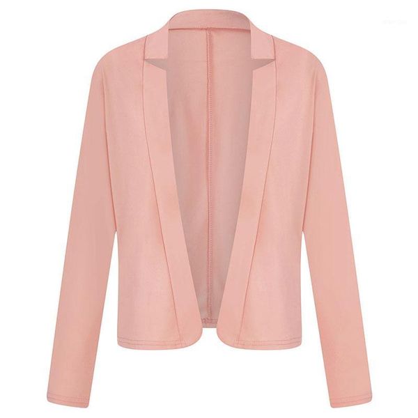 

new summer fashion long sleeve thin blazer jacket women solid color small suit office lady loose lon blazer cardigans coat femme1, White;black
