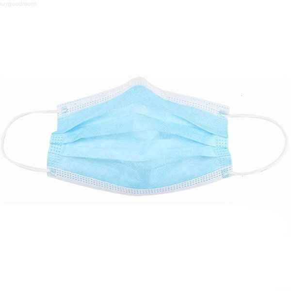 

safety face masks - 3-ply mask disposable elastic earloop blue 50pcs