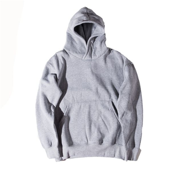 

european and american high street hooded sweater men's bottoming cotton jacket sweaters, Black