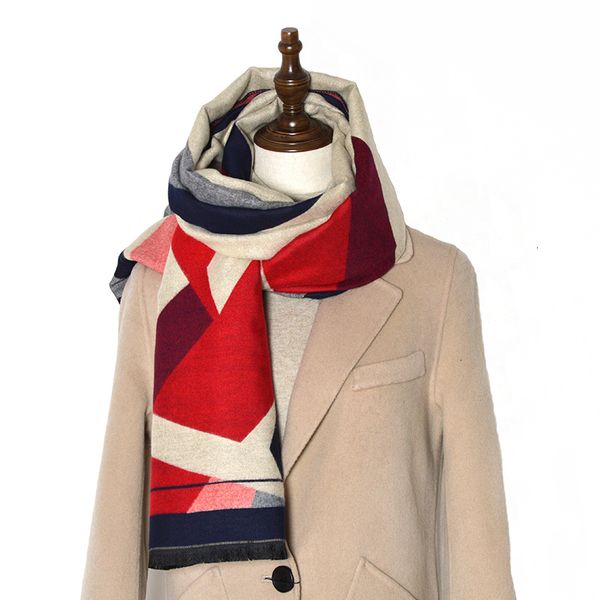 

2021 new brand scarves cashmere shawls women winter warm plaid shawl cloak ms thick blankets tassel scarf holiday gifts rdnh, Blue;gray