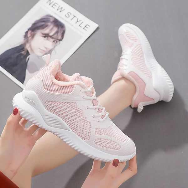 

women casual shoes fashion breathable mesh girls shoes outdoor leisure footwear platform lightweight ladies shoes wj038 201202, Black