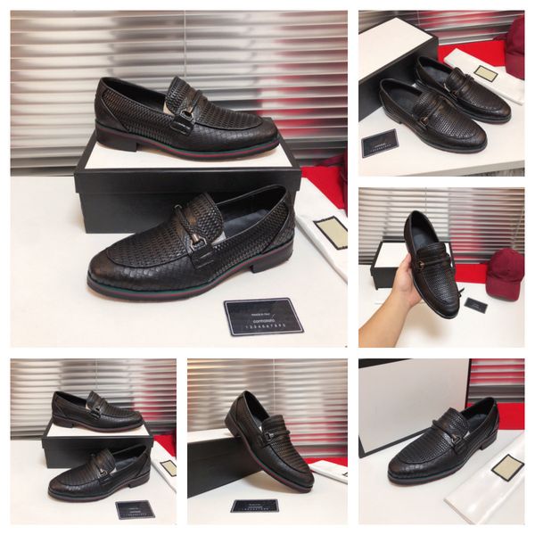 

designers men dress italian leather shoes slip on fashion men leather moccasin glitter luxury formal male shoes pointed toe shoes for men, Black