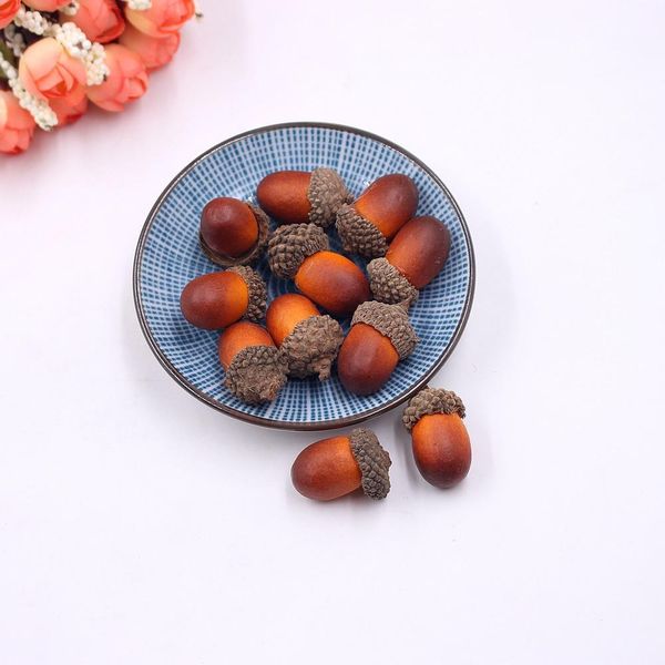 

20pcs lot 3cm mini pine cones artificial flowers plants for home christmas tree decoration foam fake fruit and vegetables berry h bbygnf