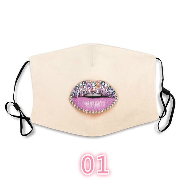 

fashion bling dustproof diamond pm2.5 protective mouth masks washable reusable colorful rhinestones face mask