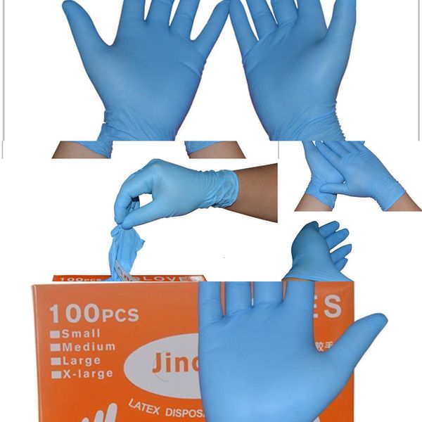 

waterproof nitrile blue powder-food processing disposable gloves acidproof disposable nitr