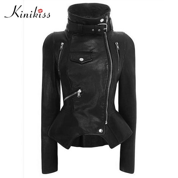 

gothic faux leather coats women winter autumn fashion motorcycle jacket black outerwear faux leather pu jacket coat 201030