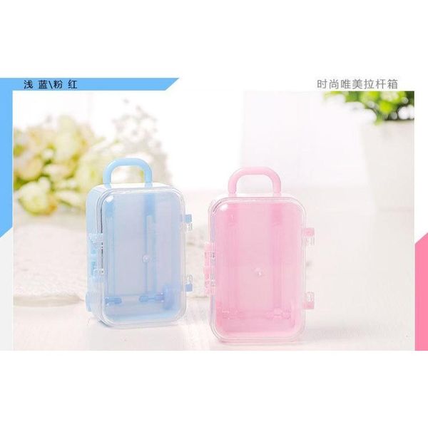 

wedding favor box acrylic plastic clear mini rolling travel suitcase candy box baby shower wedding favors par jllvvz sport77777