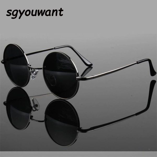 

retro round sunglasses women fashion personality glasses men eye protection polarized masculino uv400 gafas, White;black