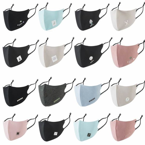 

breathable fashion facemask face masks dustproof ice silk washable adjustable ear buckle mask