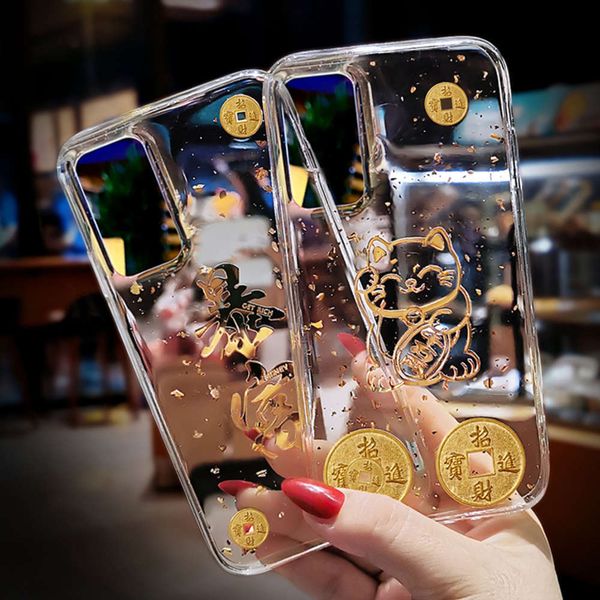 

1dwnew year's fortune: fuhua is the p40 mobile phone case silicone anti falling soft cover p30pro ultra thin transparent gutta perch