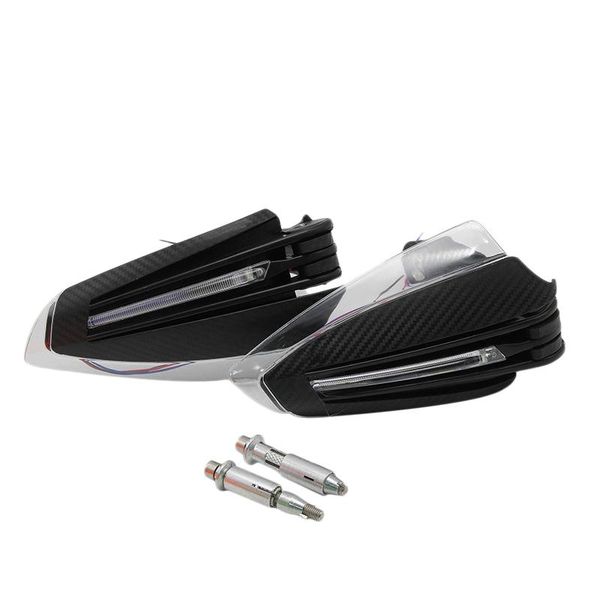 

2pcs 22mm 7/8 inch motorcycle hand guard led turn signal handle protector black