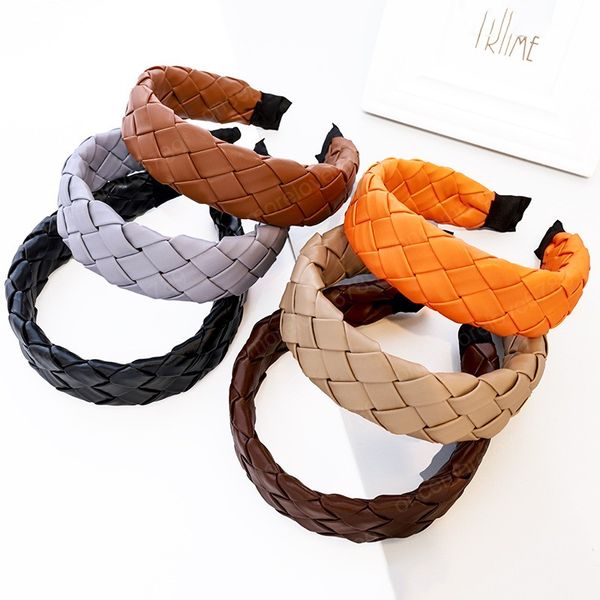

pu leather braided hairband headband for women girls hair accessories, Silver