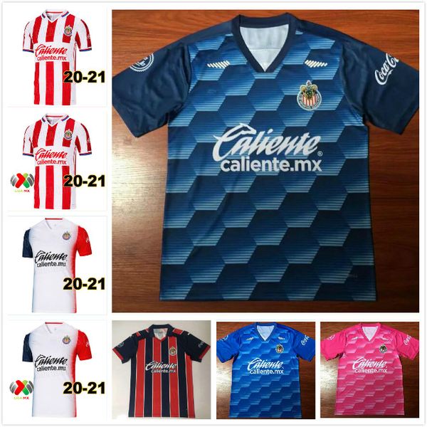 

2020 2021 guadalajara chivas soccer jerseys macias i.brizuela o.peralta a.vega home away 3rd 20 21 football shirt, Black;yellow