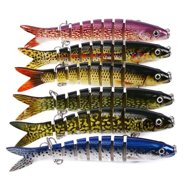 

1pcs 13cm 19g sinking wobblers fishing lures jointed crankbait swimbait 8 segment hard artificial bait for fishing tac jllivj