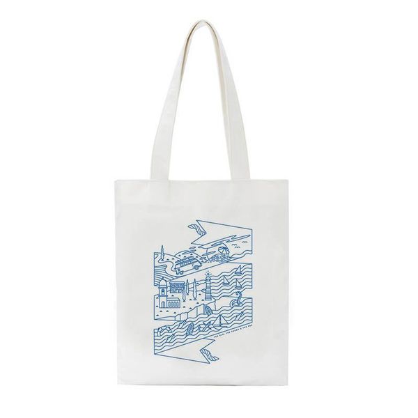 

летние хараджуку корея unzzang chic canvas женская мода большая емкость повседневная буква винтаж симпатичные колледж веселые холст сумки h