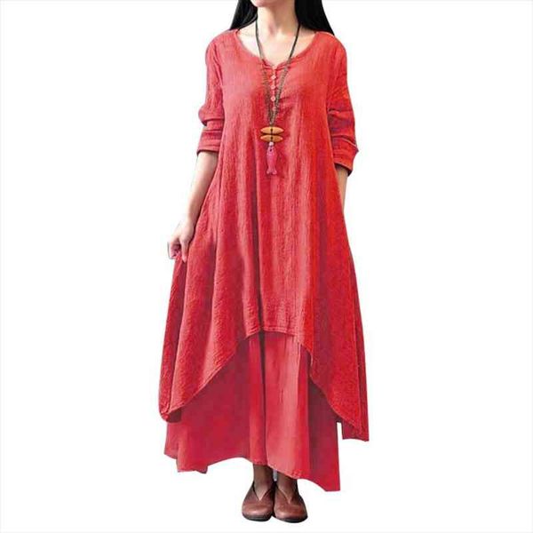 

plus size oversized fashion women solid color long sleeve baggy loose layered lady summer beach party long maxi dress vestid, Black;gray