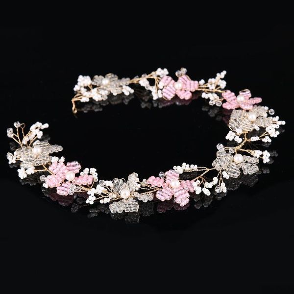 

elegant golden flower leaf rhinestones vine wedding hairbands bridal headpieces crystal hair accessories bridesmaids women tiara, Golden;silver