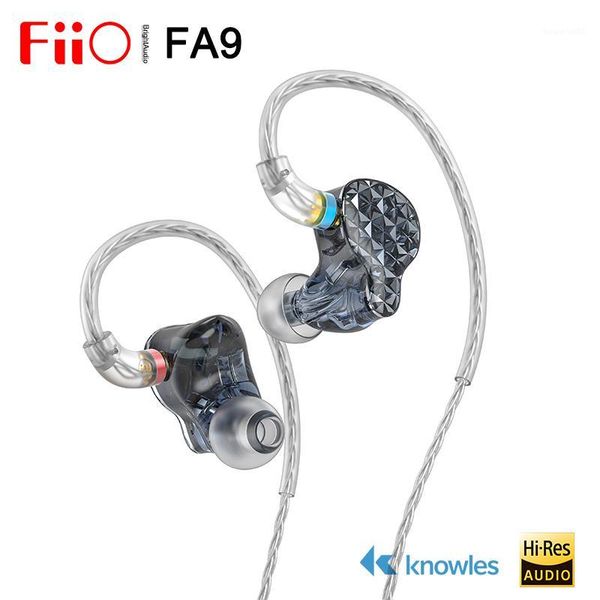 

fiio fa9 hi-res 6 knowles balanced armature in-ear earphone iem,80.6mm ultra-long sound tube 4-way electronic crossover, mmcx1