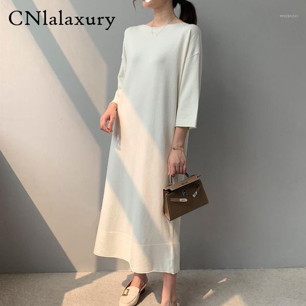

autumn fashion women gray o neck casual loose sweater dress female winter casual long dresses pullovers robe femme vestido1, Black;gray