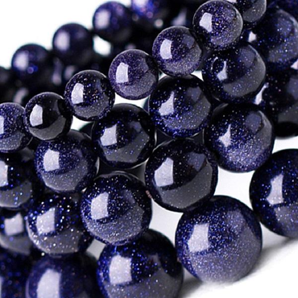 

4 6 8 10mm natural stone beads blue sand stone beads round loose spacer for jewelry making diy bracelet neckalce
