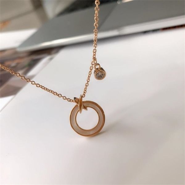 

wholesale fine jewelry factory shell pendant sets female neck jewel women zircon necklace set girl party gfits q1209, Bronze;silver