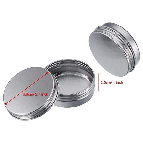 

35pcs 2 oz aluminum storage round steel tins with screw lid containerszr4m