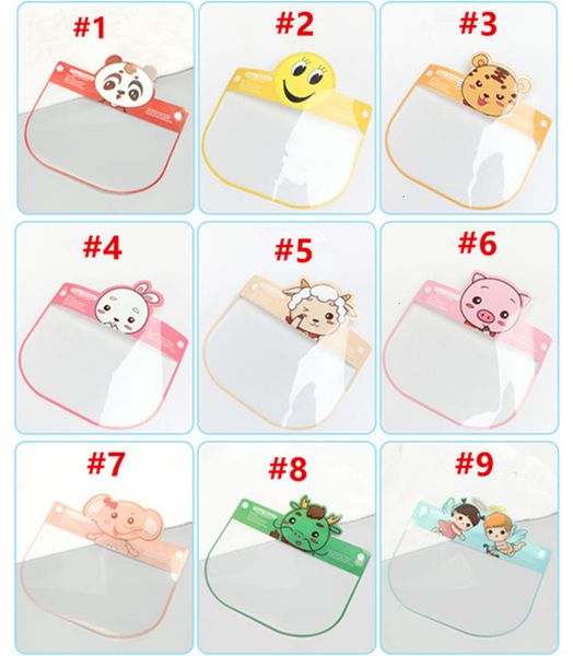 

2020 pet kids cartoon shield with glasses safety chidren protective full face anti-fog isolation mask splash-proof visoriiqc