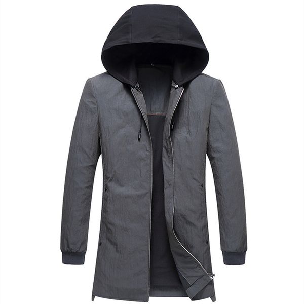 

2021 Men Mark Clothes Cautious Mens Long Blunt with Hood Jacket Men's Fearless NY80, Black;brown