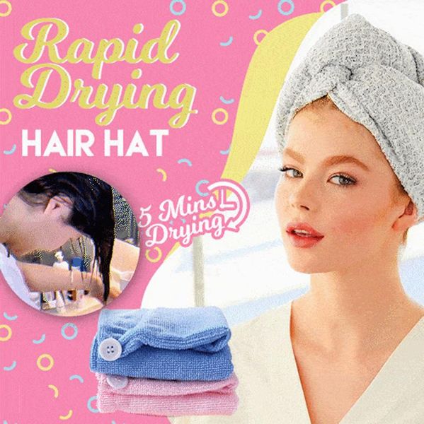 

25#microfiber shower cap towel hair dry quick drying bath towel soft shower turban head wrap bathing tools cap