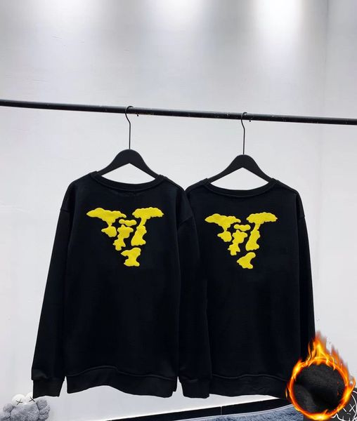 

men women hoodies with letters print autumn winter o-neck sweatshirt fashion streetwear with multi-color print m-2xl, Black