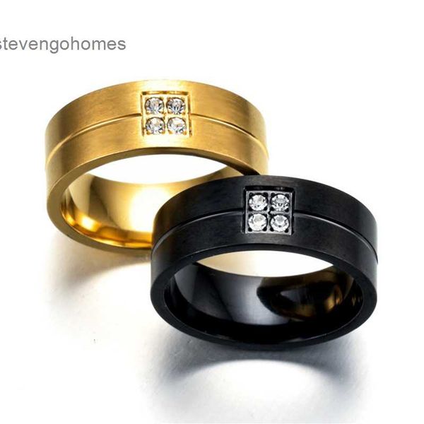 

titanium stainless diamond new steel micro zircon ring for lovers, Silver