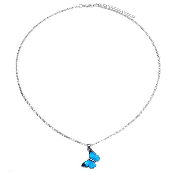 

charm bracelets blue enamel butterfly bracelet women fashion jewelry gifts charms silver-color metal chain drop, Golden;silver