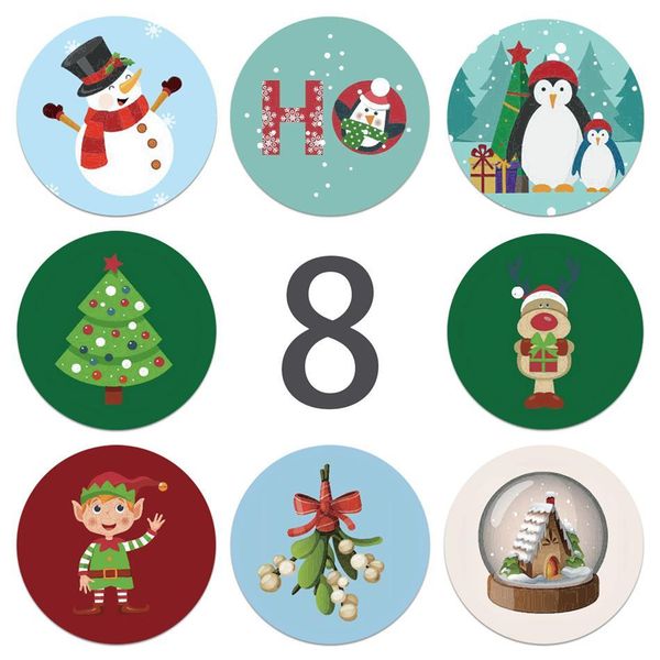 

christmas stickers gift packaging stationery sticker happy holidays decoration seal label dhc2569