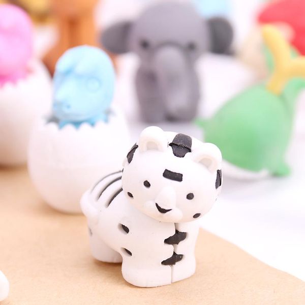 

креативные канцтовары для канцелярских товаров kawaii animal canned erasers для офисных школ детская приза, написание студента подарок 3 шт