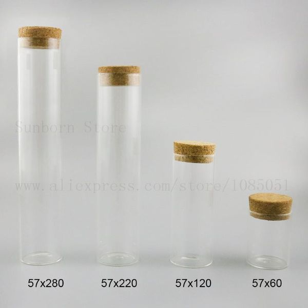 

storage bottles & jars 80ml 200ml 380ml 550ml clear test spice tube straight glass bottle jar wooden cork ser borosilicate container 5pc