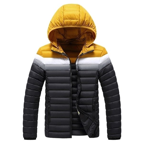 

mantlconx youthful winter jacket men autumn thick warm fleece hooded parkas jacket coat men outwear casual windbreak parkas 211216, Black