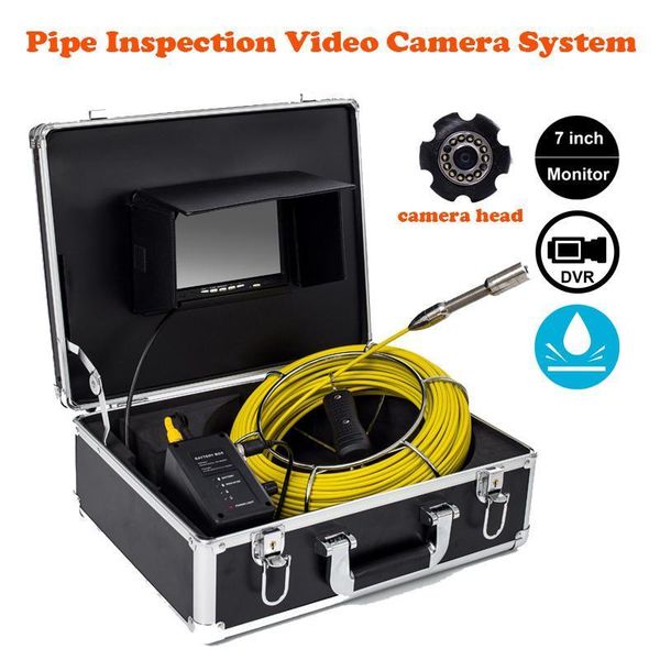 

7inch lcd 1000tvl camera monitor pipe industrial system 20m 23mm sewer inspection camera ip68 waterproof dvr with 8gb card1