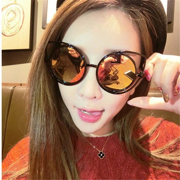 

sunglasses latasha women fashion cat eye cateye uv400 oversize brand designer sun glasses coating mirror oculos gafas, White;black