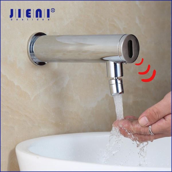 

jieni wall mounted bathroom automatic touch sensor faucets water saving inductive electric electric power cold taps faucet