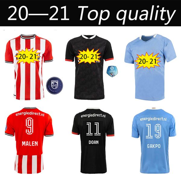 

psv eindhoven 20 21 soccer jerseys 2020 2021 malen camisa de futebol ihattaren dumfries gakpo bruma lammers mens+kids kit, Black;yellow