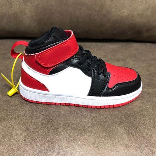 

kids shoes brown low travis scotts children basketball pine green game royal 1 high og 1s sport sneakers baby toddler trainers, Black