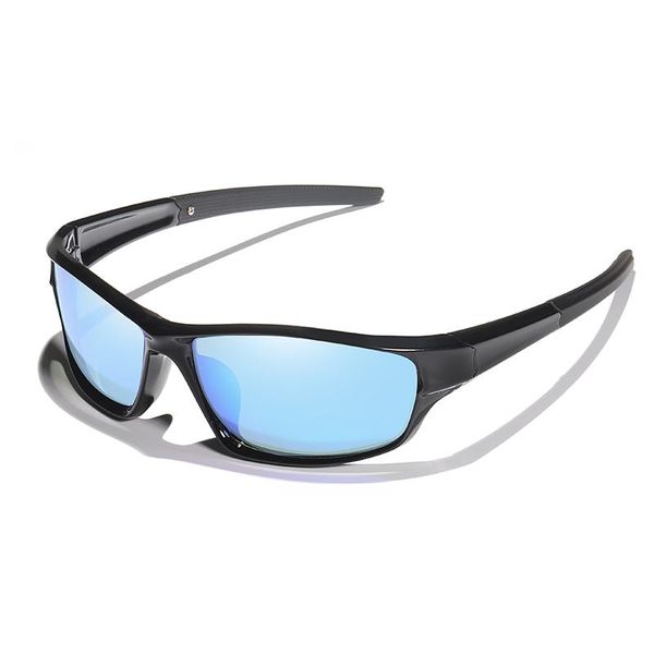 

bingking sports style men sunglasses coating 7 colors riding outdoor polarized glasses p33 uv400 protection eyewear, White;black