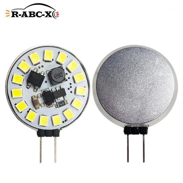

2 pcs 15 leds 2835 smd g4 led bulb round range hood bulb 10-30v replace halogen lighting chandelier spotlight white1