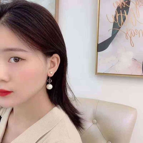 

85% off factory clearance new pearl light luxury wind earrings female silver needle anti allergy14, Golden