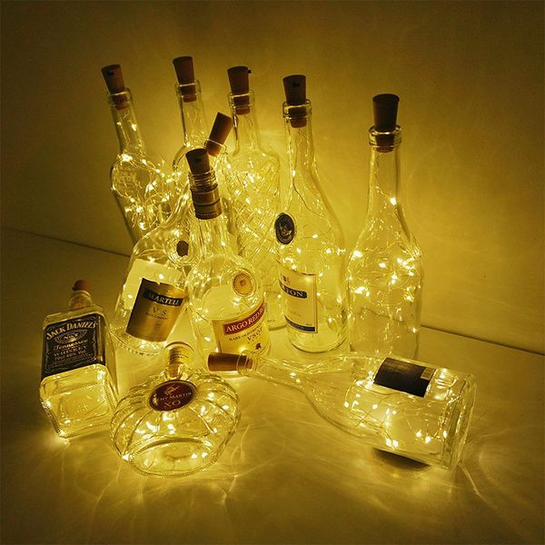 

battery 20 bottle led cork wine jar powered starry diy christmas string lights for party halloween wedding decoracion