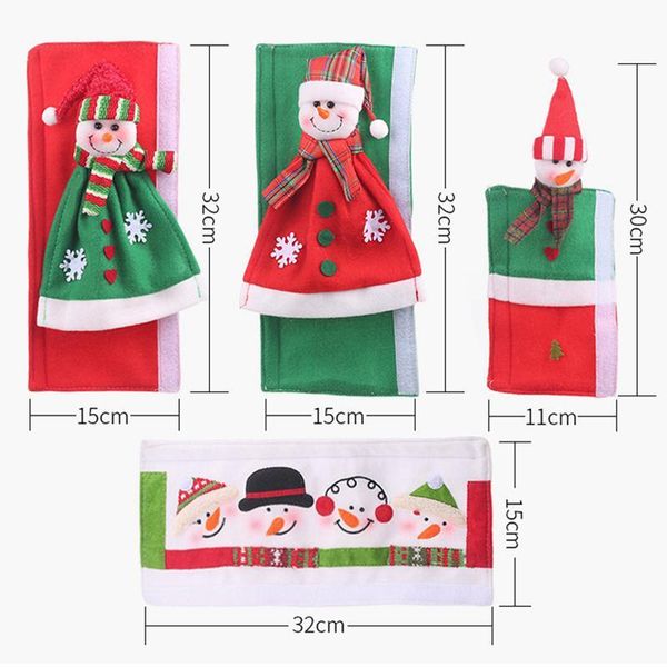 

decorations fridge handle christmas microwave gloves lovely snowman refrigerator oven protection cover dhf2981