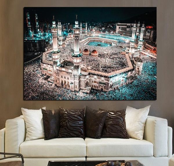 

ночной холст номер современные к картинкам арт ислам отпечатки мечеть паломничество для стены живой пейзаж дома картина плакат mecca sacred